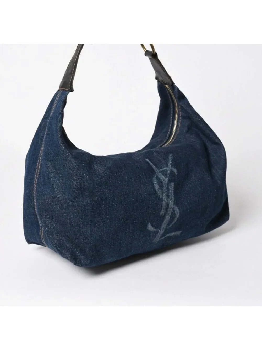 Saint Laurent Bag Cassandra Denim Blue Gold